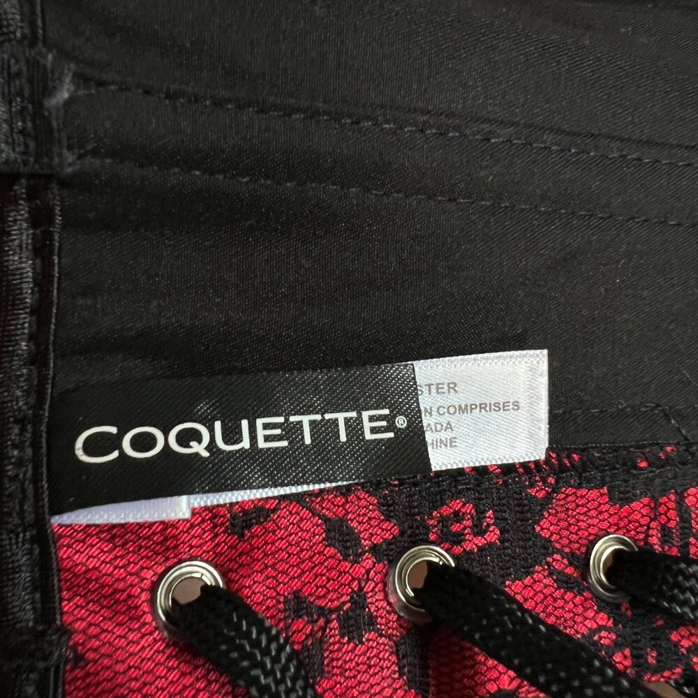 Vintage Coquette Corset Lace Up Tie Whimsigoth Romantic Sexy Lingerie Top Blouse - Picture 5 of 9
